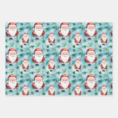 水の色ホリデークリスマステーマ ラッピングペーパーシート (正面)