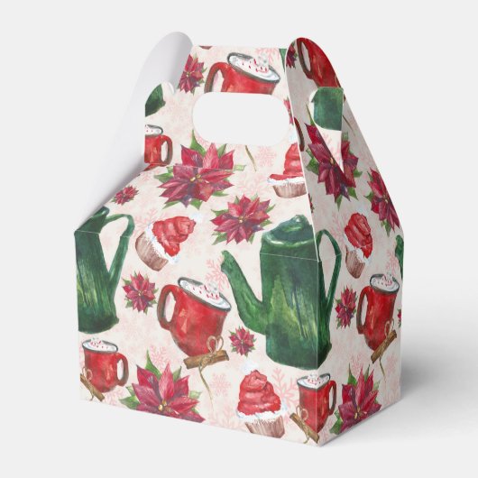 水の色ホリデーティーパーティー フェイバーボックス (正面サイド)