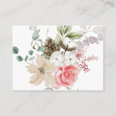 水の色ホリデーディスプレイカード | ブライダルシャワー エンクロージャーカード (裏面)