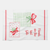 水の色ホリデーフレンズはギフト最高のである キッチンタオル (横)