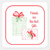 水の色ホリデーフレンズはギフト最高のである スクエアシール (正面)