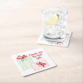 水の色ホリデーフレンズはギフト最高のである スクエアペーパーコースター (インサイチュ)