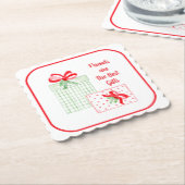 水の色ホリデーフレンズはギフト最高のである ペーパーコースター (アングル)