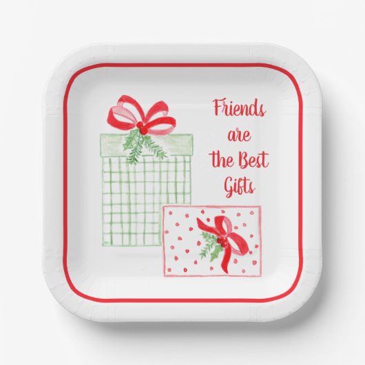 水の色ホリデーフレンズはギフト最高のである ペーパープレート (正面)