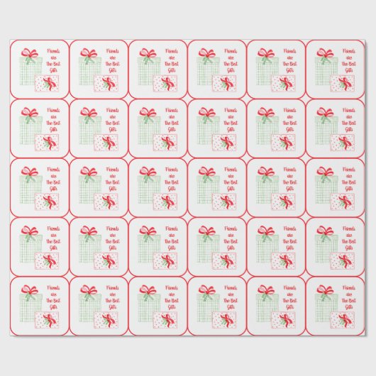 水の色ホリデーフレンズはギフト最高のである ラッピングペーパー (フラット)