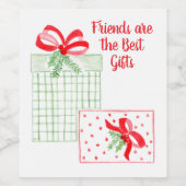 水の色ホリデーフレンズはギフト最高のである ワインラベル (シングルラベル)