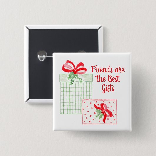 水の色ホリデーフレンズはギフト最高のである 缶バッジ (正面&裏面)