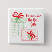 水の色ホリデーフレンズはギフト最高のである 缶バッジ (正面)