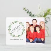 水の色ホリーすてきクリスマス写真 シーズンカード (スタンド正面)