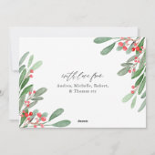 水の色ホリーすてきクリスマス写真 シーズンカード (裏面)