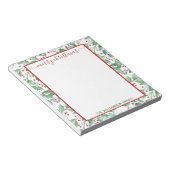 水の色ホリーとベリーのクリスマスメモ帳 ノートパッド (アングル)