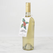 水の色ホリーの離れクリスマス ボトルネックタグ (アングル)