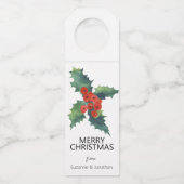 水の色ホリーの離れクリスマス ボトルネックタグ (裏面)