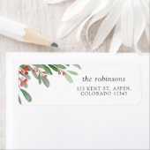 水の色ホリークリスマス ラベル (インサイチュ)