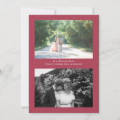 水の色ホリーパインエレガントクリスマス写真 シーズンカード (裏面)