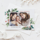 水の色ホリーフェイクズ金箔ボタニカルフォト シーズンポストカード