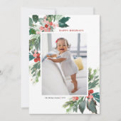 水の色ホリーフェイク金ゴールドハッピーホリデーズフォト (正面)