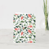 水の色ホリーベリークリスマスツリーグリーティング シーズンカード (裏面)