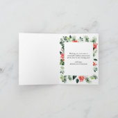 水の色ホリーベリークリスマスツリーグリーティング シーズンカード (内部)