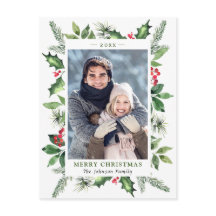 水の色ホリーベリークリスマスフォトホリデー