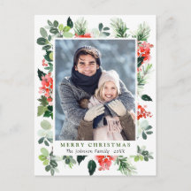 水の色ホリーベリークリスマスフォトホリデー