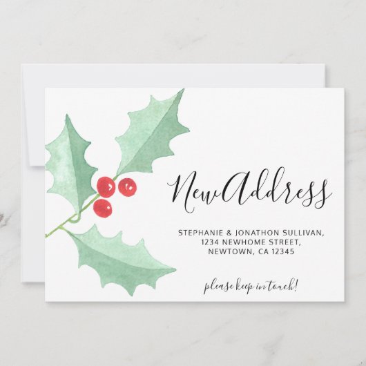 水の色ホリー新しいアドレスの移動のお知らせ (正面)