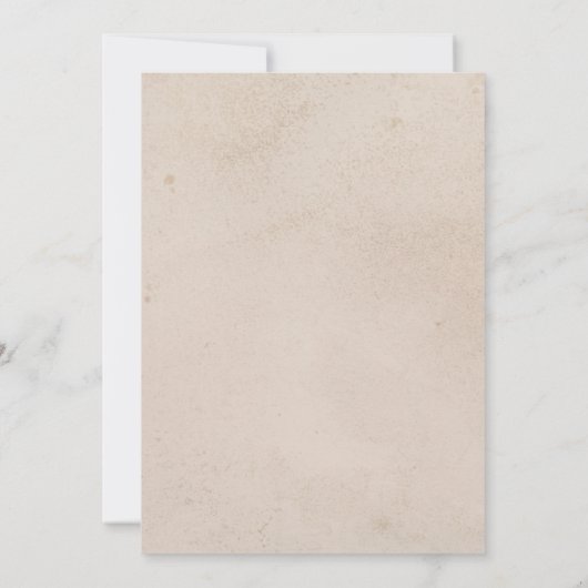 水の色ホワイトシーシェルビーチベビーシャワー 招待状 (裏面)