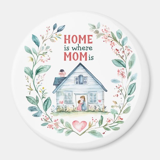 水の色ホームはママがいる場所 マグネット (正面)