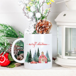 水の色ホームメリークリスマス コーヒーマグカップ