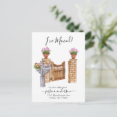 水の色ホーム移動のお知らせ移動 案内ポストカード (スタンド正面)