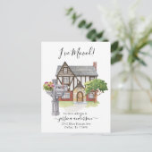 水の色ホーム移動のお知らせ移動 案内ポストカード (スタンド正面)