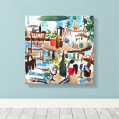 水の色ホーム キャンバスプリント (インサイチュ (ウッドフロア))