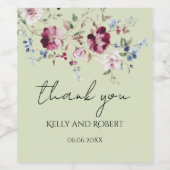 水の色ボタニカルサンキュー ワインラベル (シングルラベル)