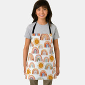 水の色ボホお洒落レインボーとサンキッズ エプロン (インサイチュ)