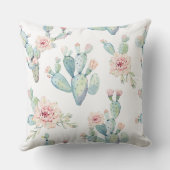 水の色ボホエレガントサボパターンのモノグラム クッション (裏面)