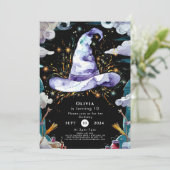 水の色ボホキッズウィザード誕生日 招待状 (スタンド正面)