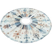 水の色ボホクリスマス素朴の休日 ブラッシュドポリエステルツリースカート (アングル)