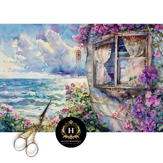 水の色ボホコースタルキャラバンデクページ 薄葉紙