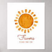 水の色ボホサンシャインベビーシャワーを引く ポスター (正面)