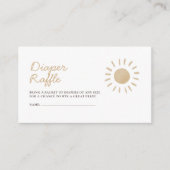 水の色ボホサンベビーシャワーおむつラッフル エンクロージャーカード (正面)