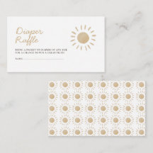 水の色ボホサンベビーシャワーおむつラッフル