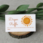 水の色ボホサンベビーシャワーおむつラッフル エンクロージャーカード