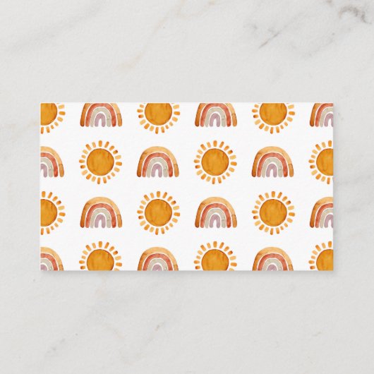 水の色ボホサンベビーシャワーおむつラッフル エンクロージャーカード (裏面)