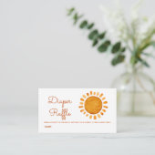 水の色ボホサンベビーシャワーおむつラッフル エンクロージャーカード (スタンド正面)