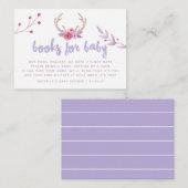 水の色ボホトバルベビーシャワーブックリクエスト エンクロージャーカード (正面/裏面)