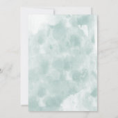 水の色ボホパインコーン枝クリスマスパーティー 招待状 (裏面)