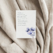 水の色ボホパープルフローラ冬の結婚式 招待状