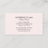 水の色ボホピンクブルゴーニュバラフローラ 名刺 (裏面)