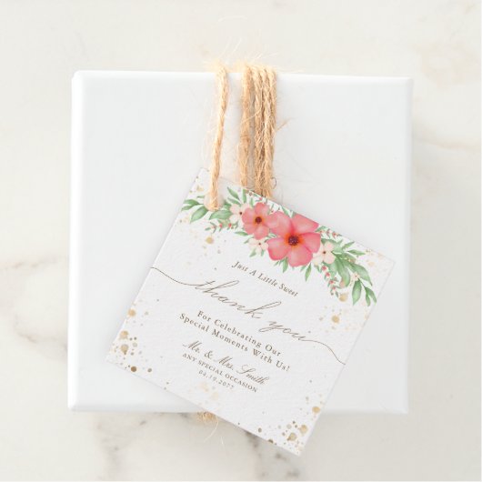 水の色ボホピンク&アイボリーフローラありがとう フェイバータグ (インサイチュ)