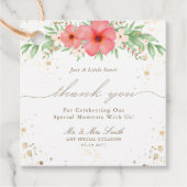 水の色ボホピンク&アイボリーフローラありがとう フェイバータグ (正面)